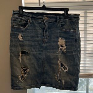 Express Size 8 Denim Jean Skirt